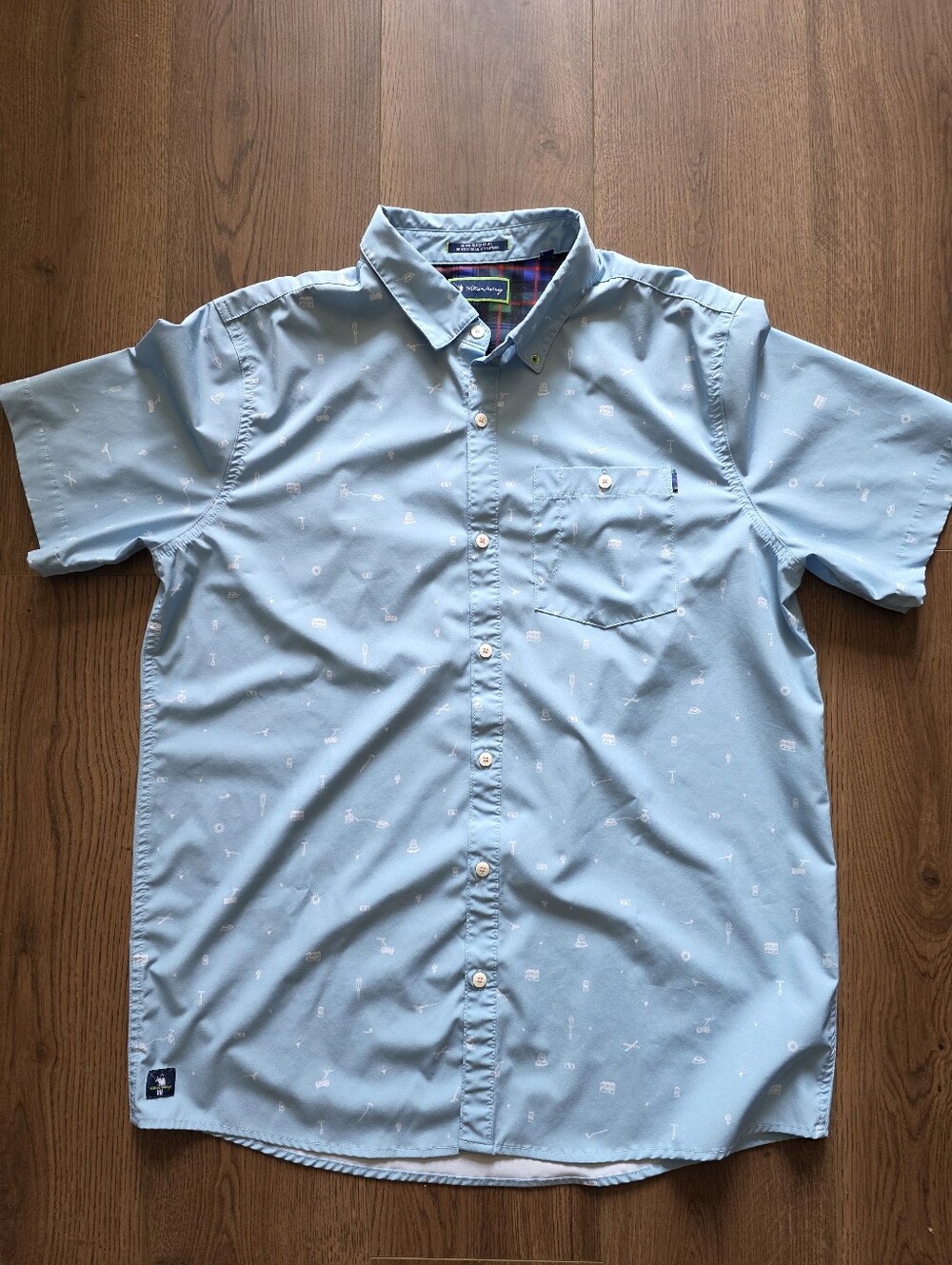 William Murray Golf - Ode To Carl Shirt - Large - Light Blue